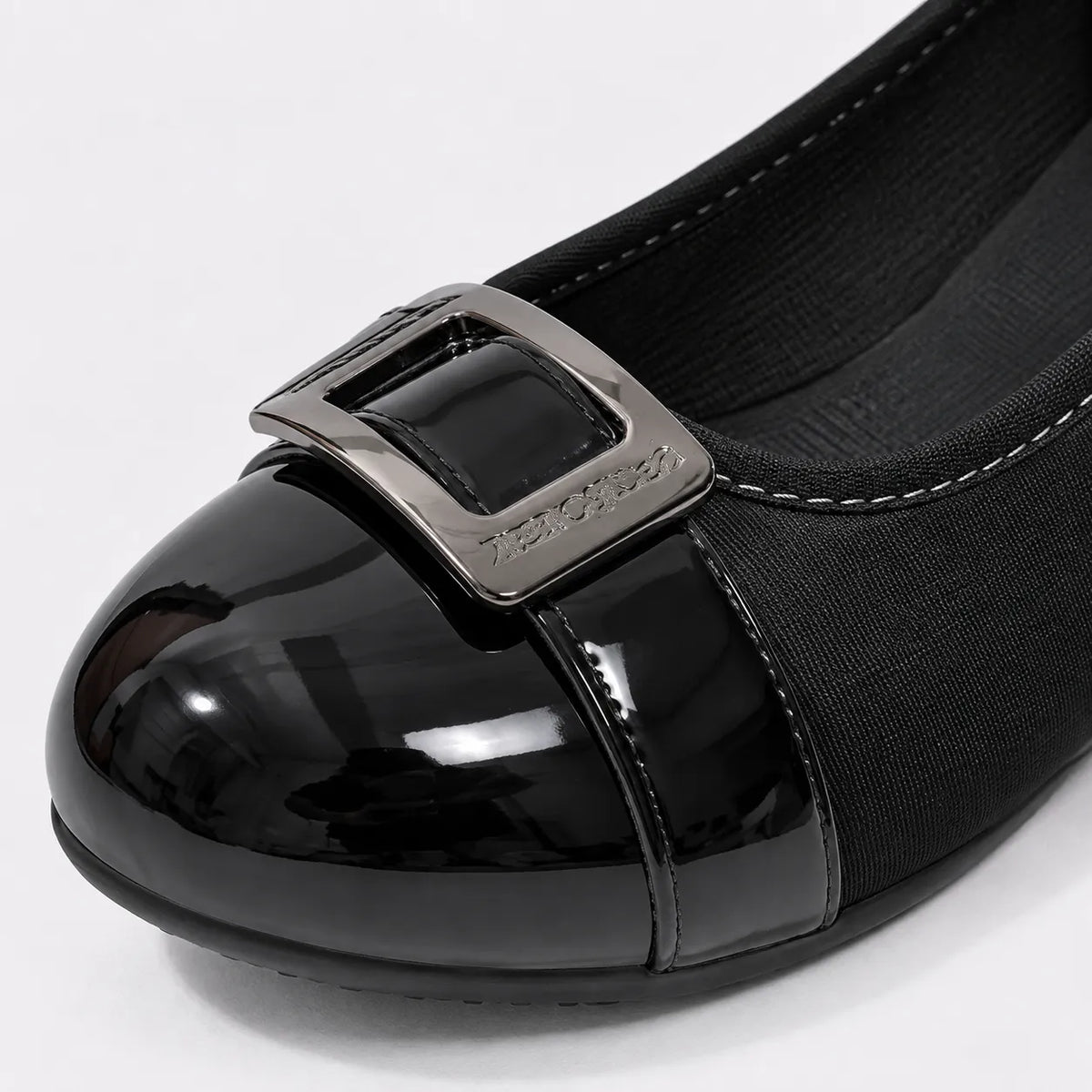 Mocassins Femme Boucle Carrée Vintage