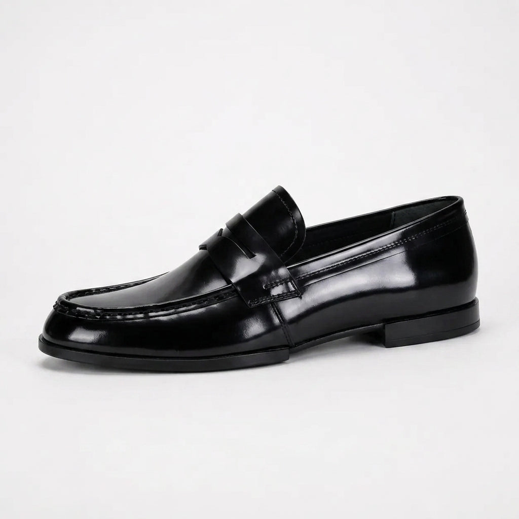 Mocassins Homme Cuir Verni Italien