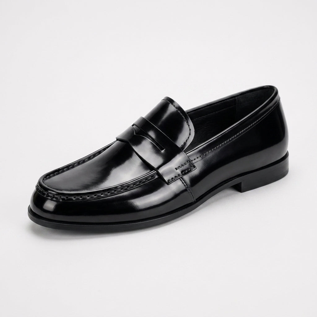 Mocassins Homme Cuir Verni Italien
