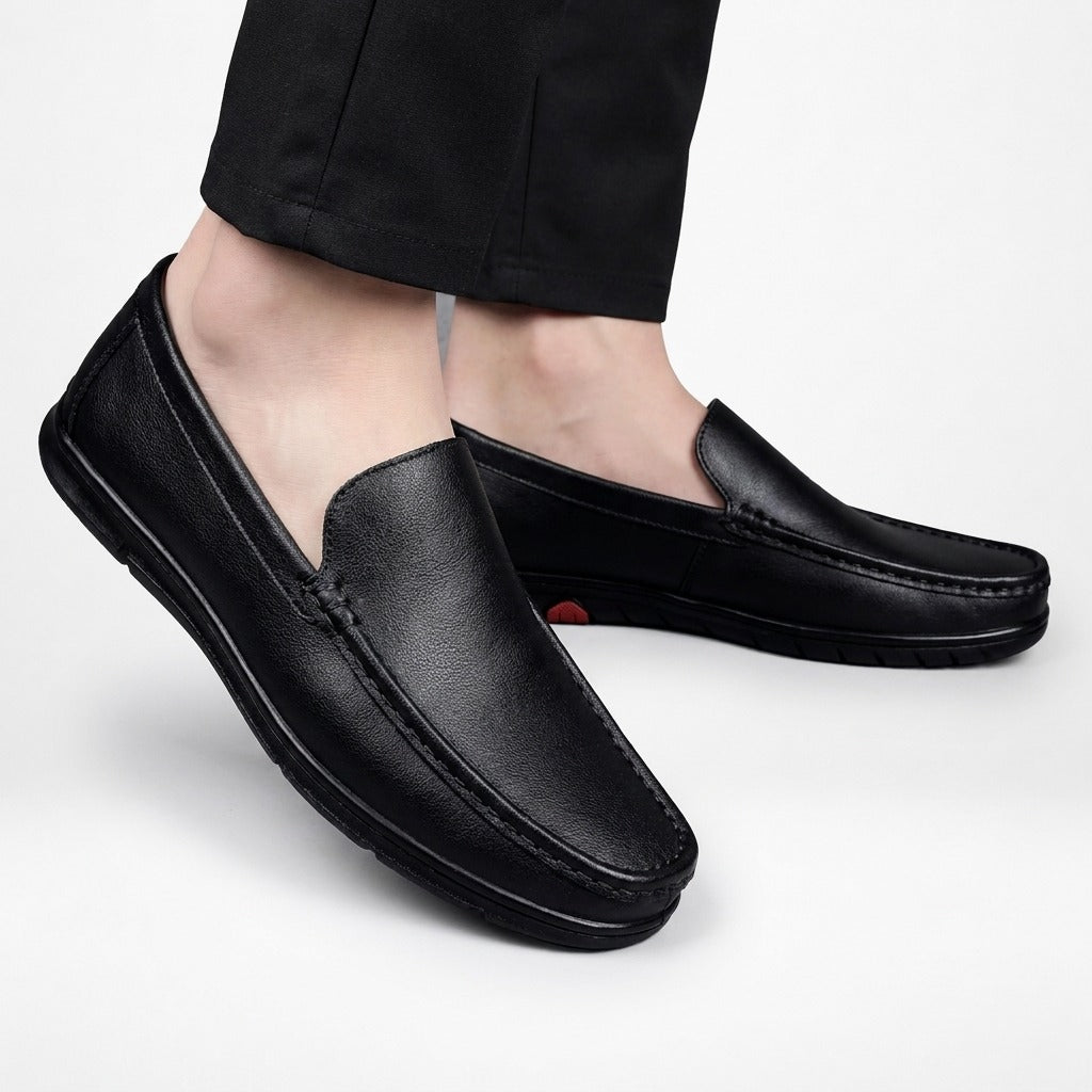 Mocassins Homme Cuir Italien Noir
