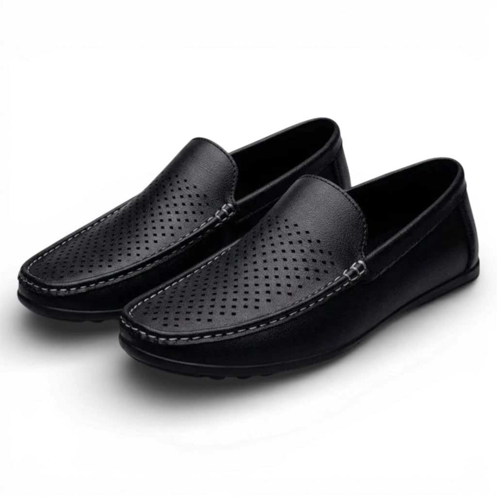 Mocassins Homme Cuir Aéré Été