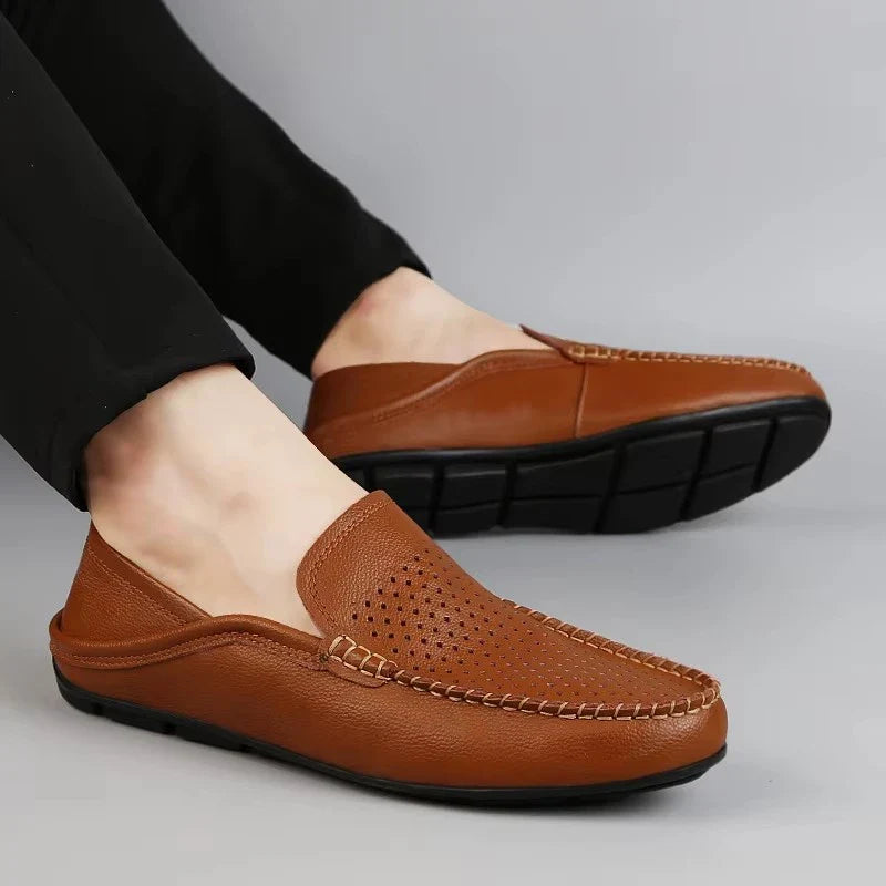 Mocassins Homme Cuir Slip-On