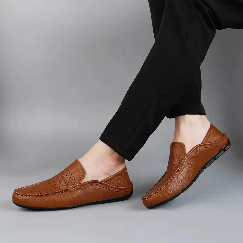 Mocassins Homme Cuir Slip-On
