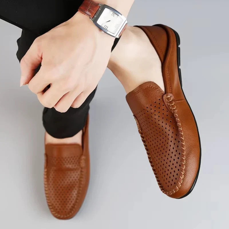 Mocassins Homme Cuir Slip-On