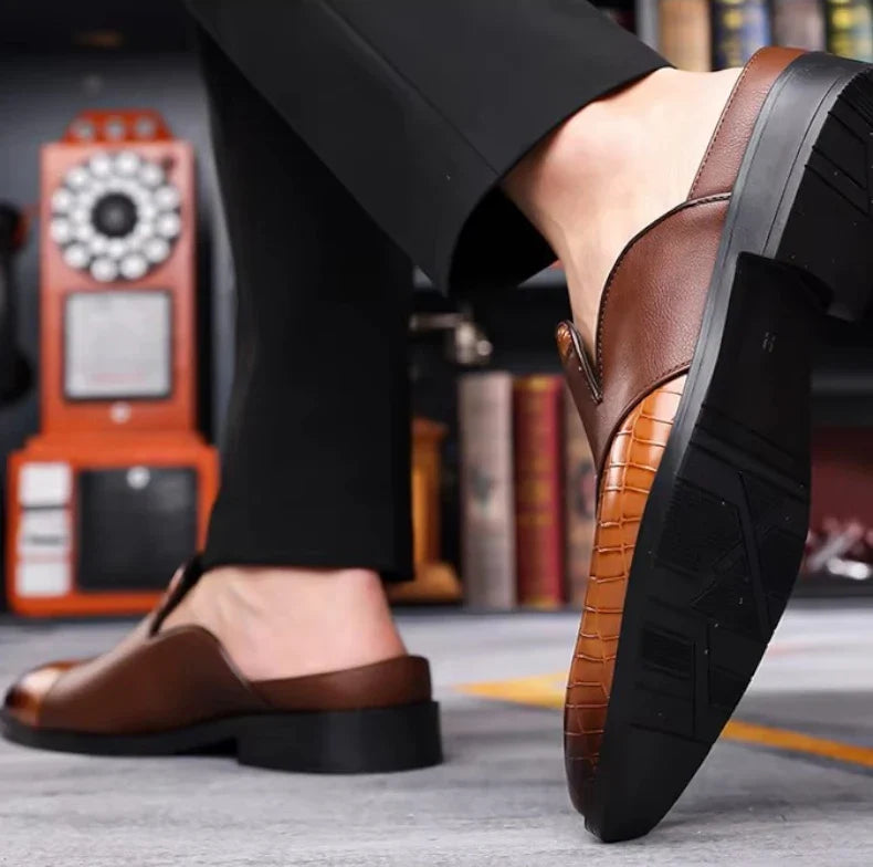 Mules Homme Été Cuir