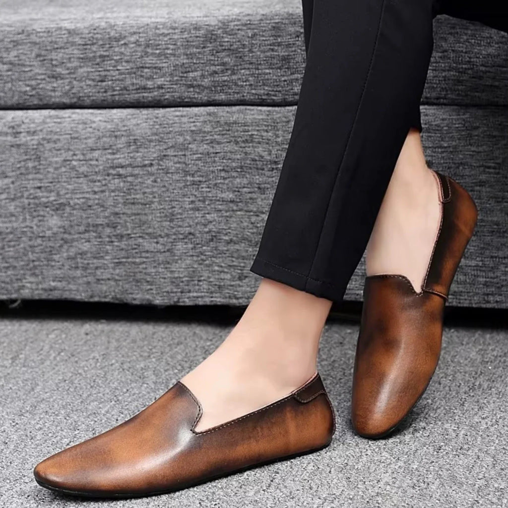 Mocassins Homme Cuir Slip-On Casual