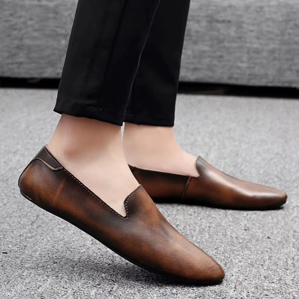 Mocassins Homme Cuir Slip-On Casual