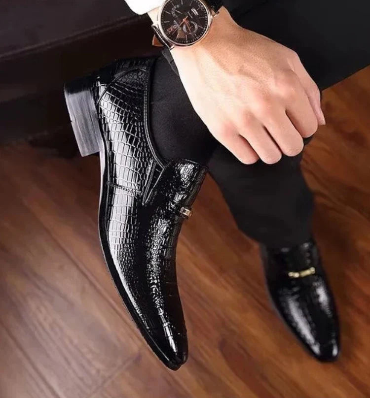 Mocassins Homme Cuir Croco