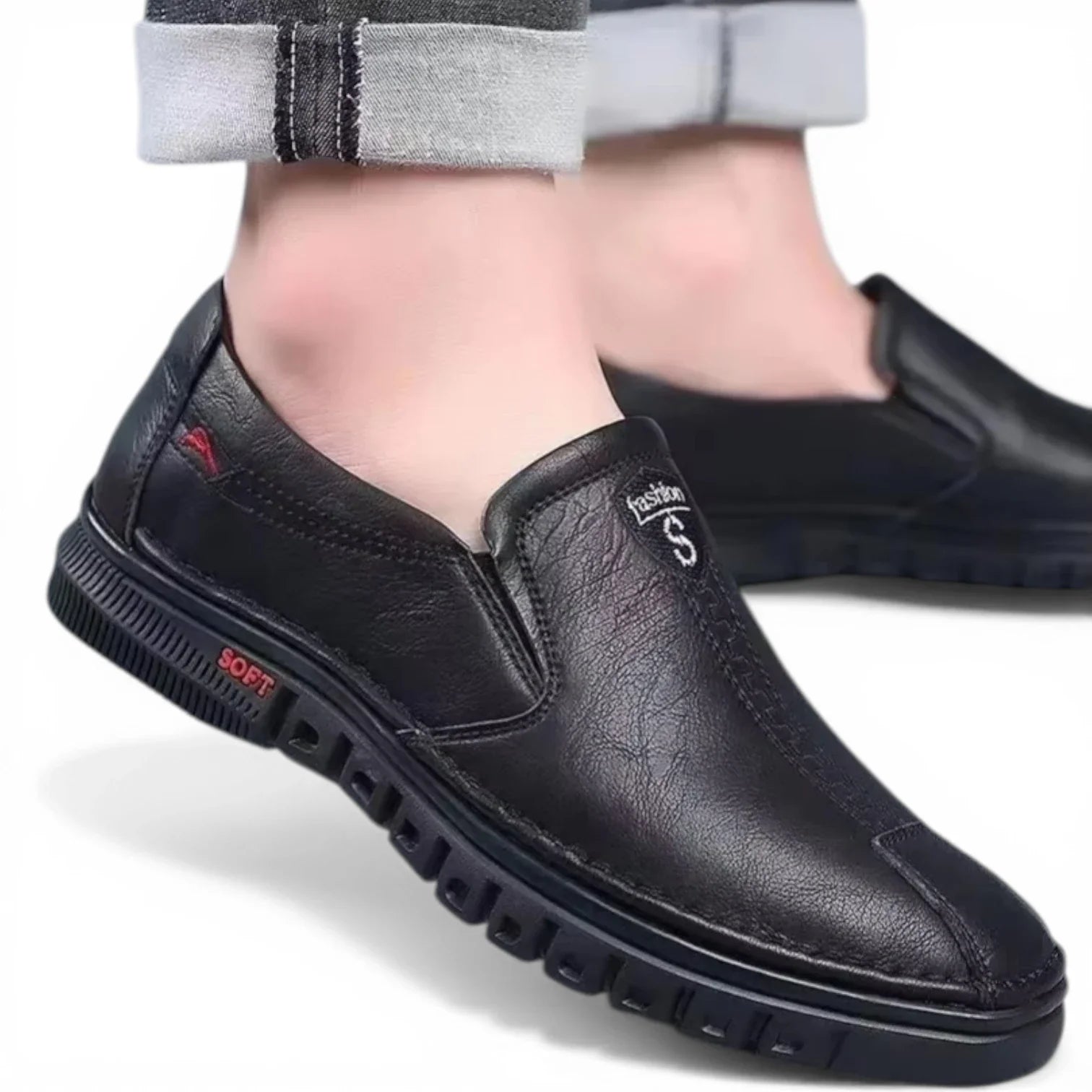 Mocassins Homme Cuir Bureau Respirant