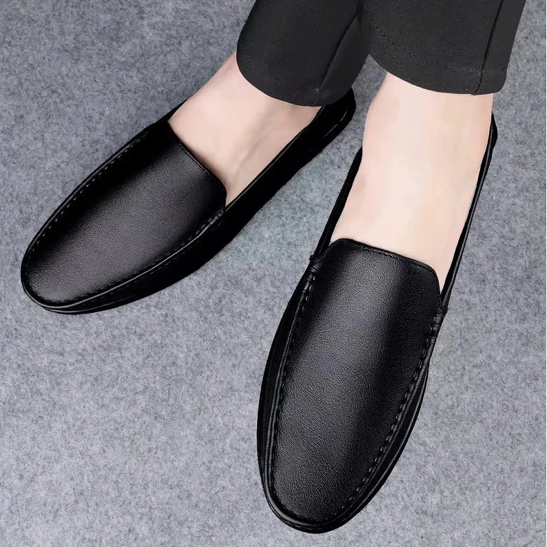 Mocassins Homme Cuir Italien Noir