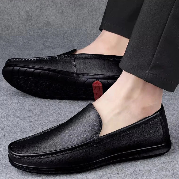 Mocassins Homme Cuir Italien Noir