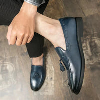 Mocassins Homme Bleu Style Américain