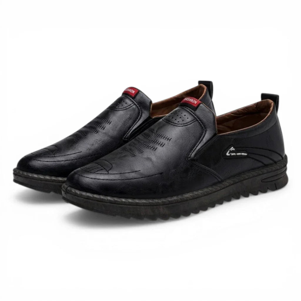 Mocassins Homme Cuir Couture Contrastée