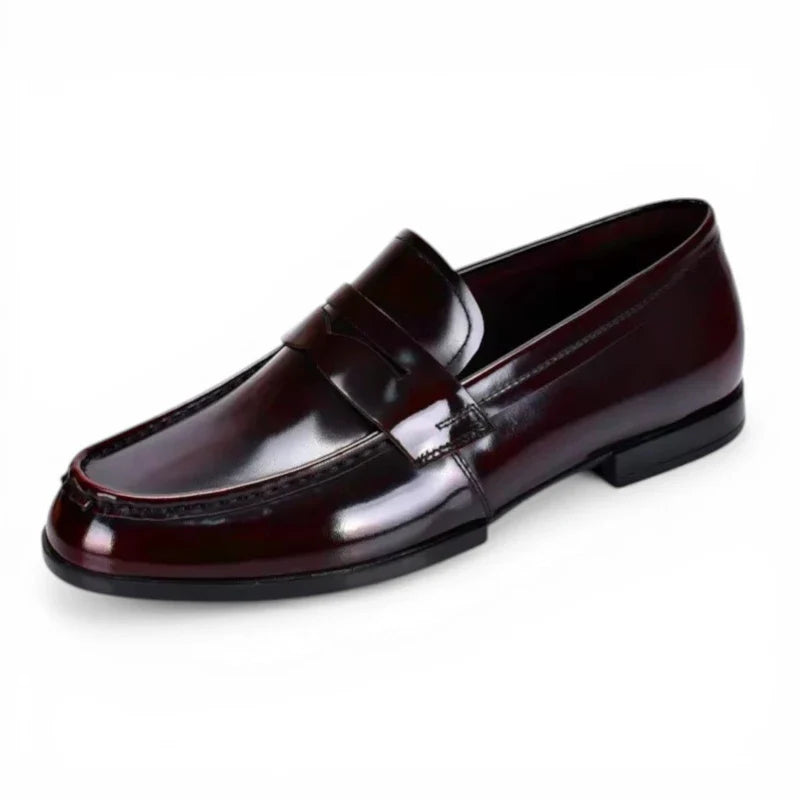 Mocassins Homme Cuir Verni Italien