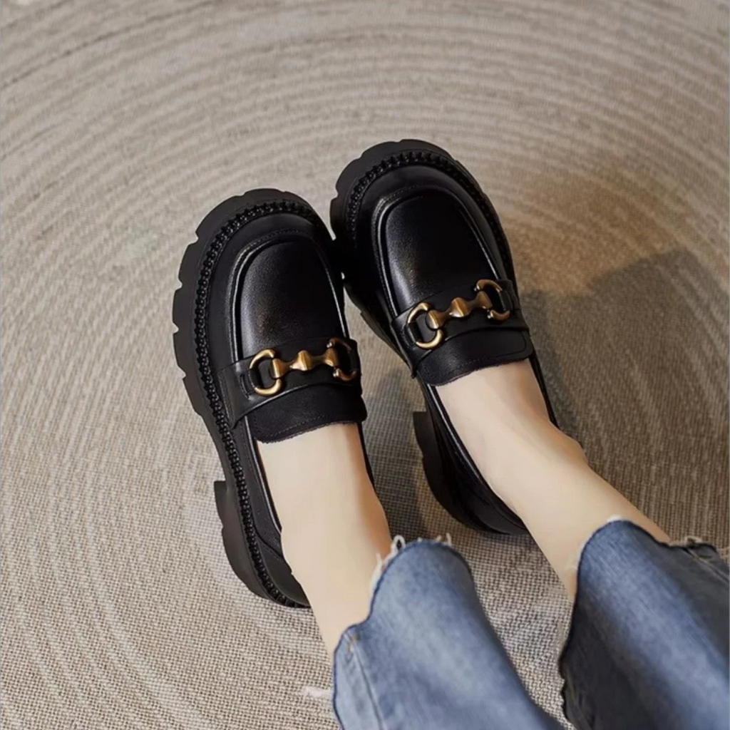 Mocassins Femme Cuir Talon Haut