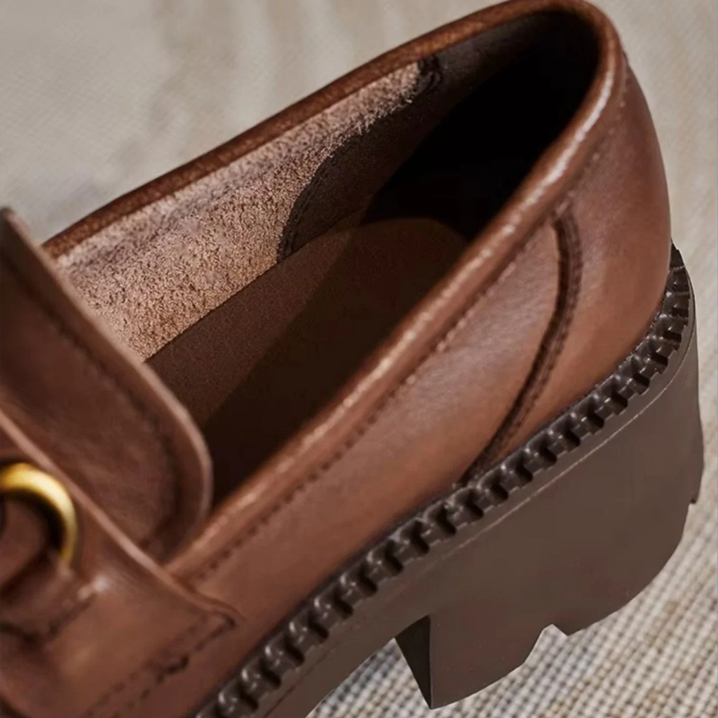Mocassins Femme Cuir Talon Haut