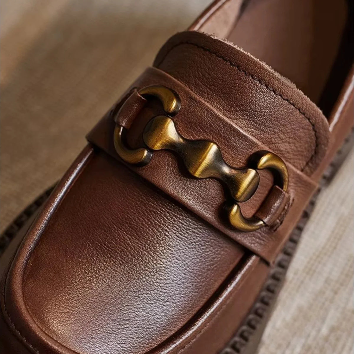 Mocassins Femme Cuir Talon Haut
