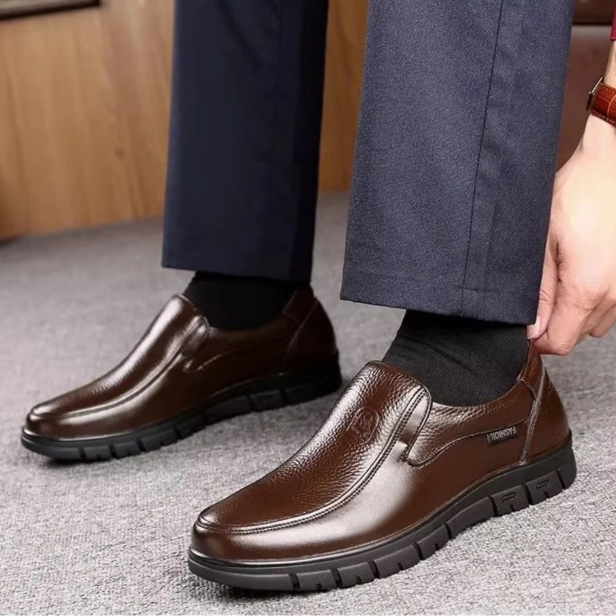 Mocassins Homme Cuir Véritable