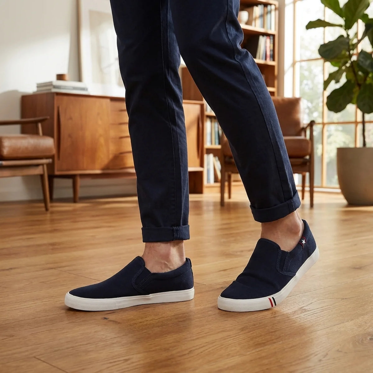 Mocassins Homme Toile Confortable