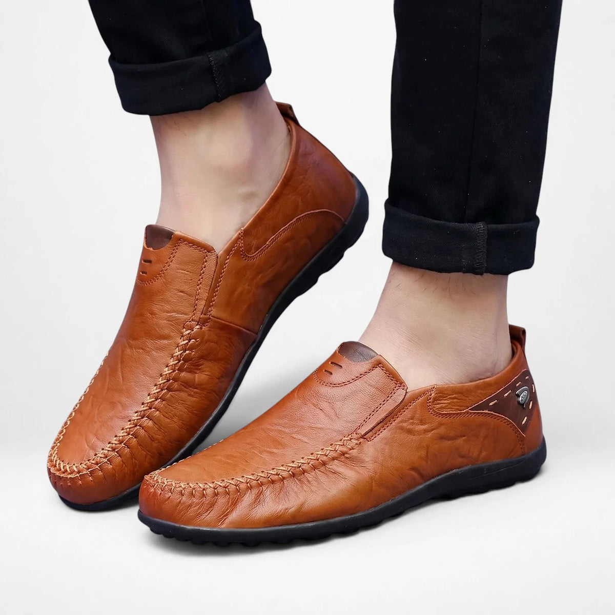 Mocassins Cuir Véritable Homme