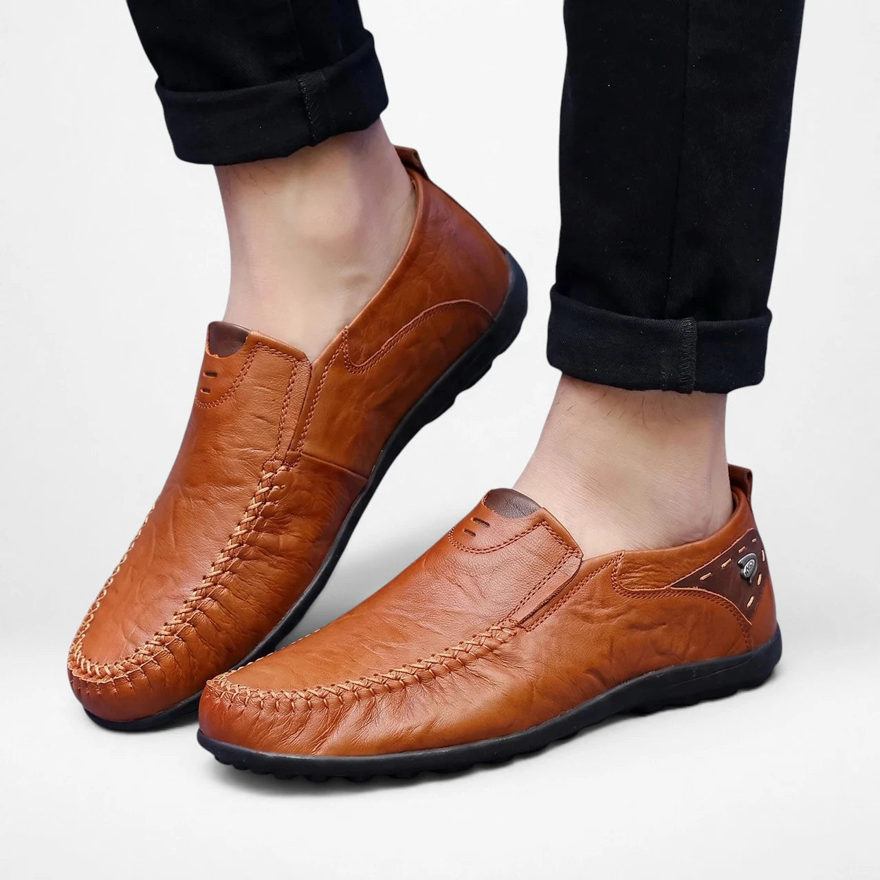 Mocassins Cuir Véritable Homme