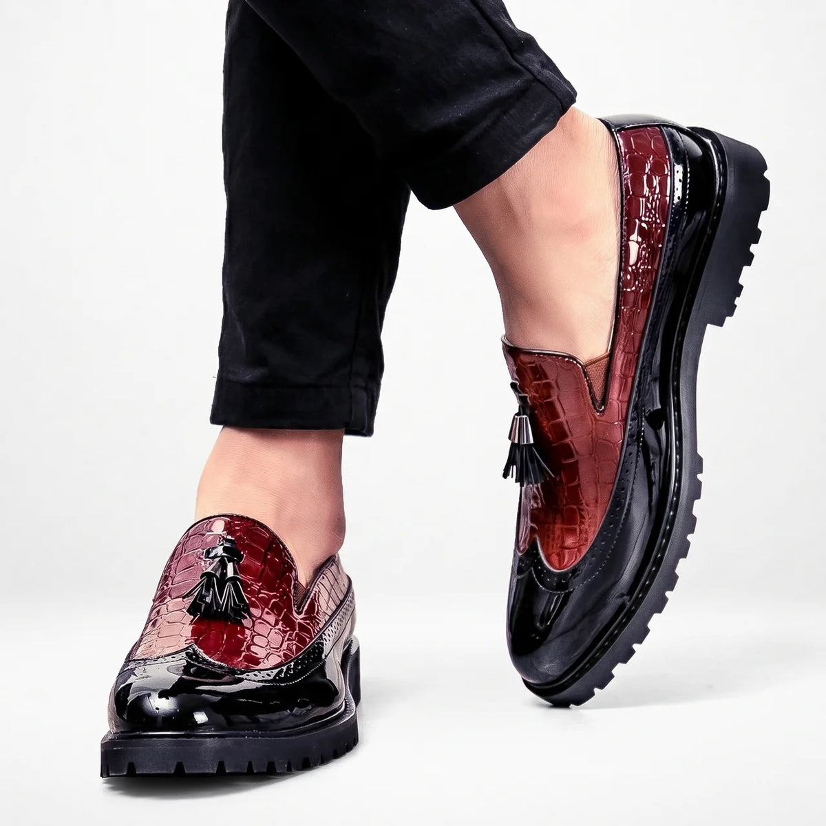 Mocassins Homme Cuir Croco