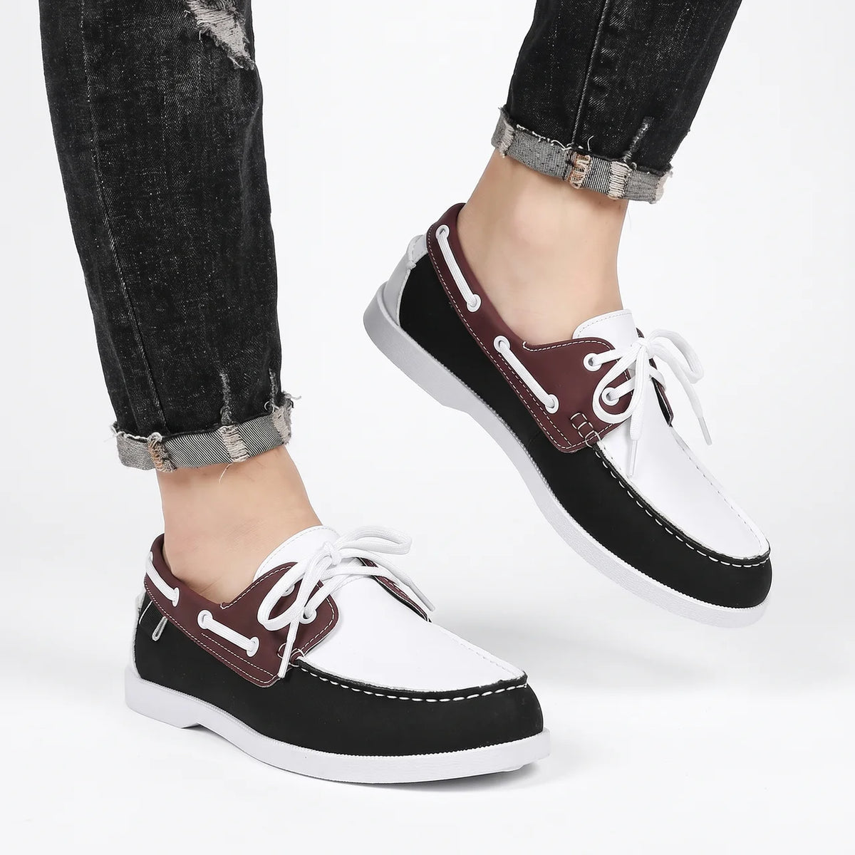 Mocassins Homme Bateau Cuir PU