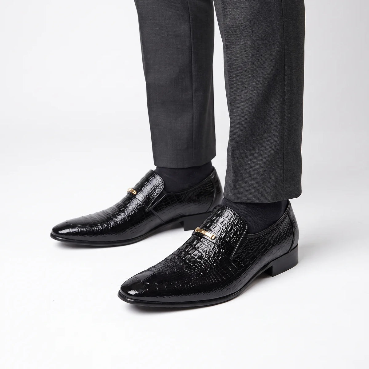 Mocassins Homme Cuir Croco