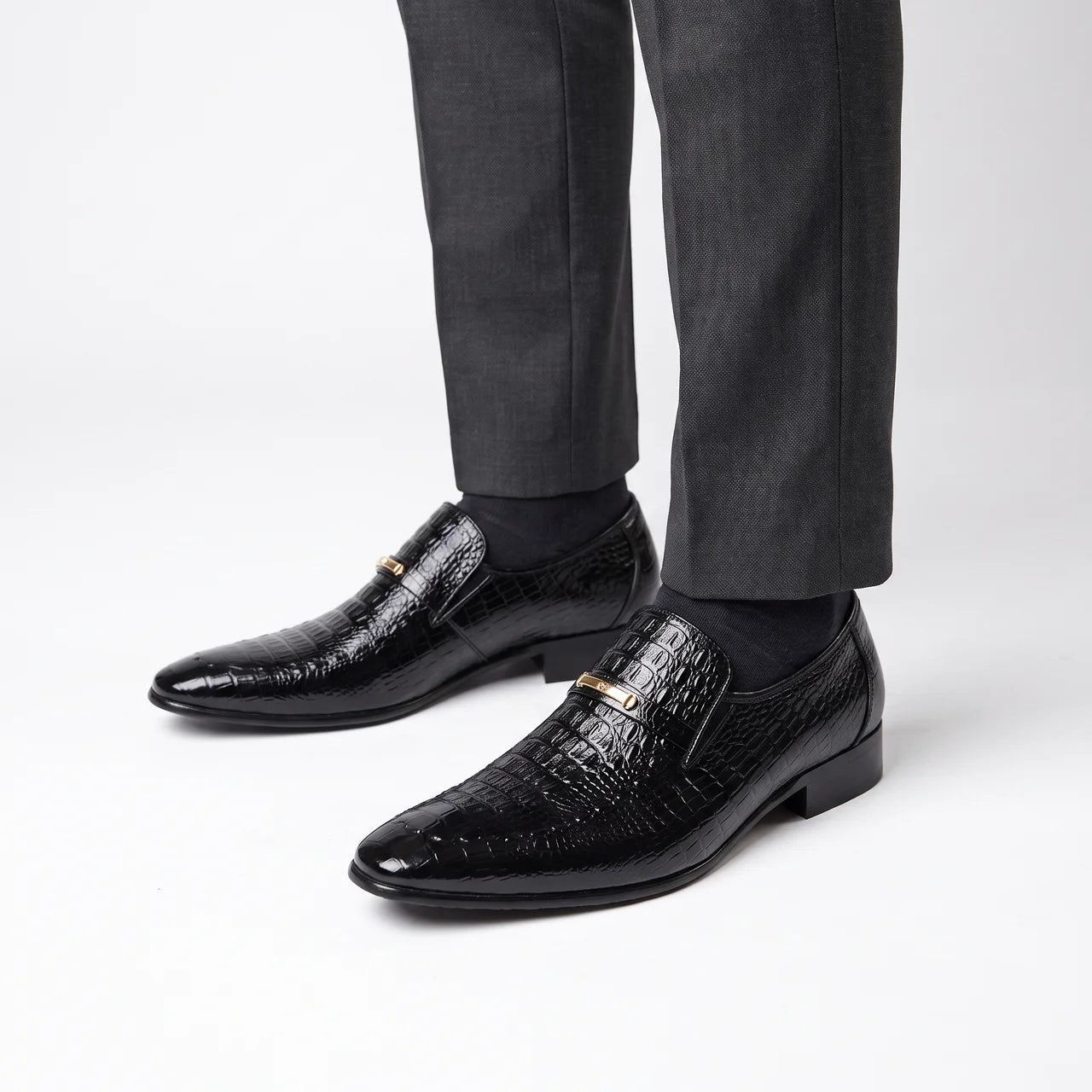 Mocassins Homme Cuir Croco