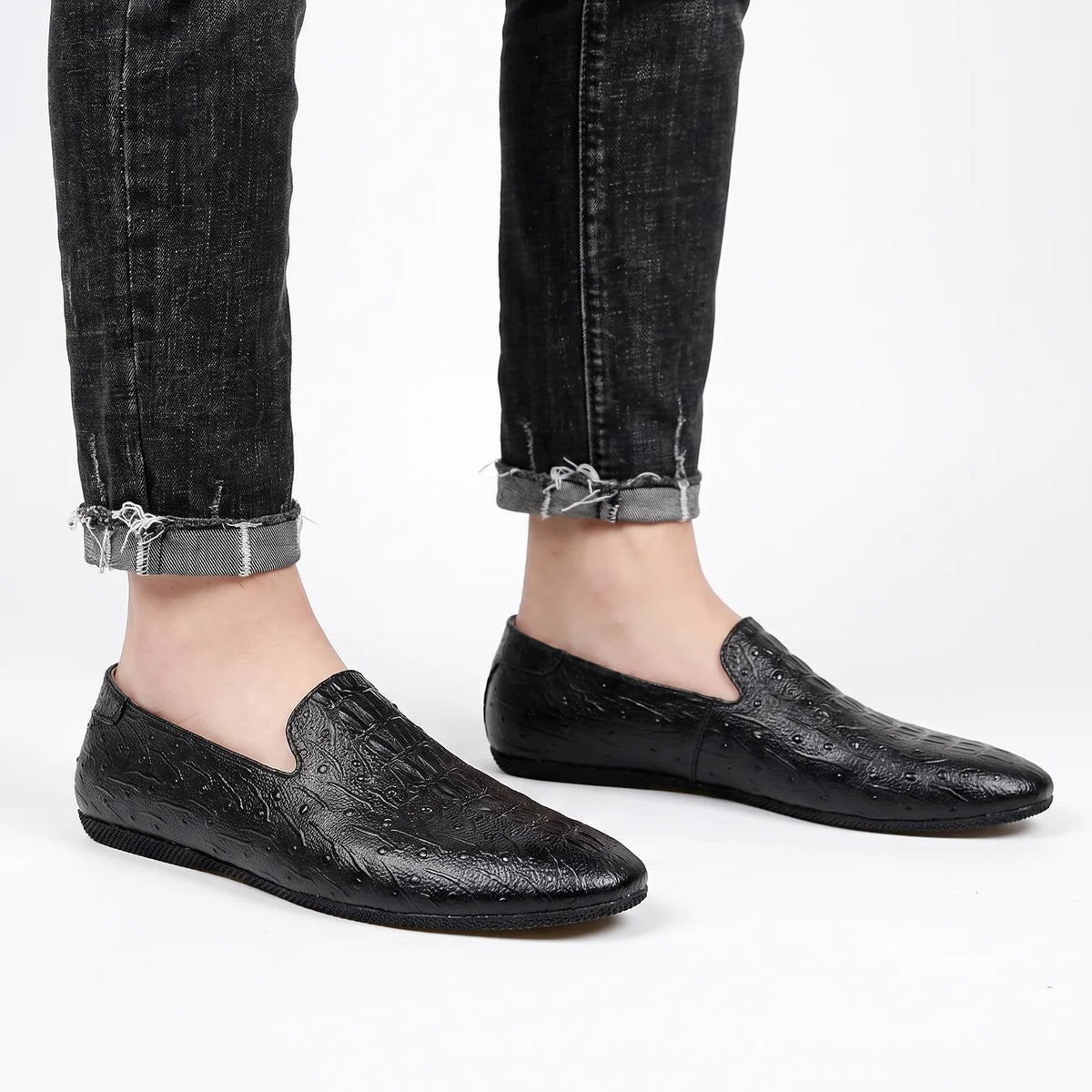Mocassins Cuir Fait Main Italien
