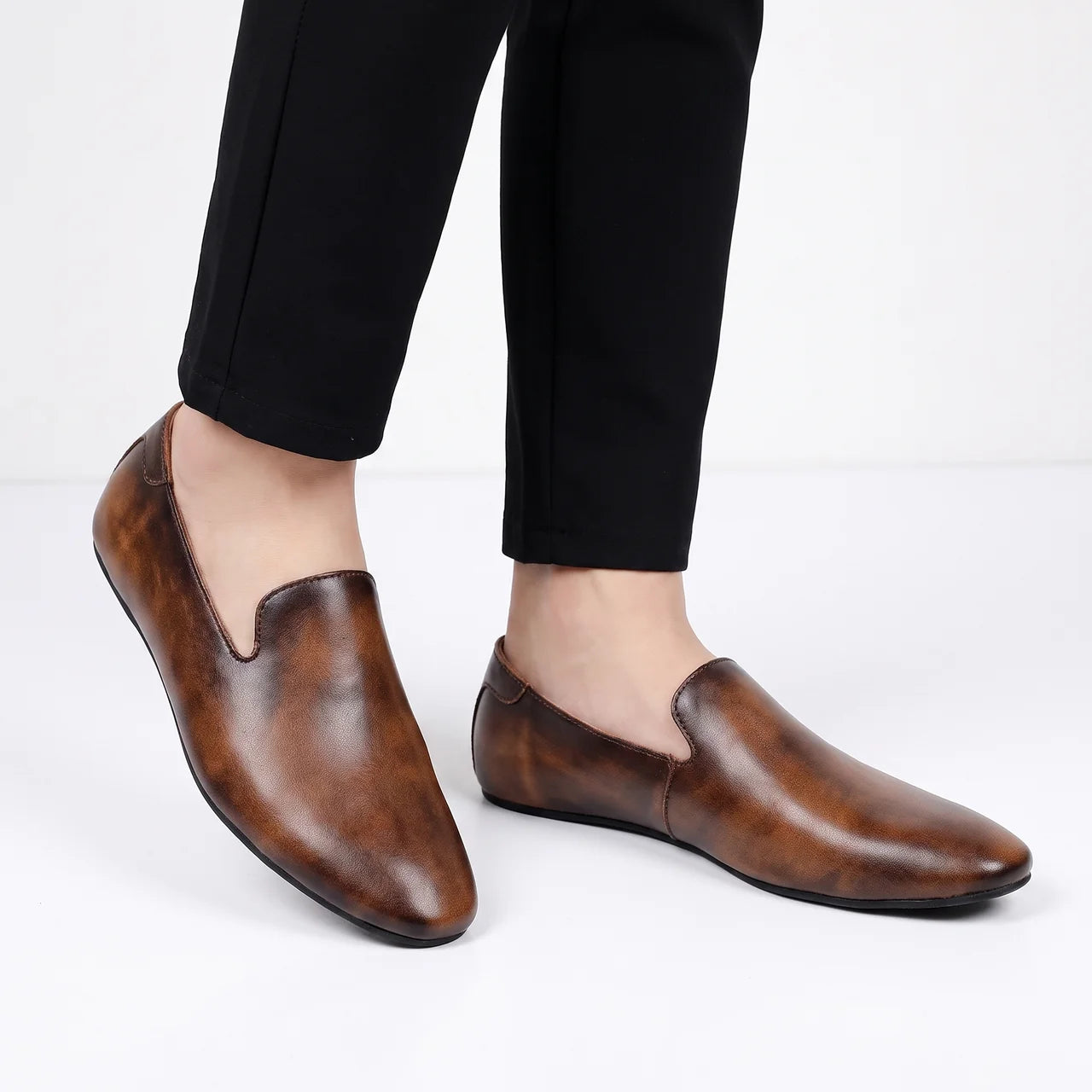 Mocassins Homme Cuir Slip-On Casual