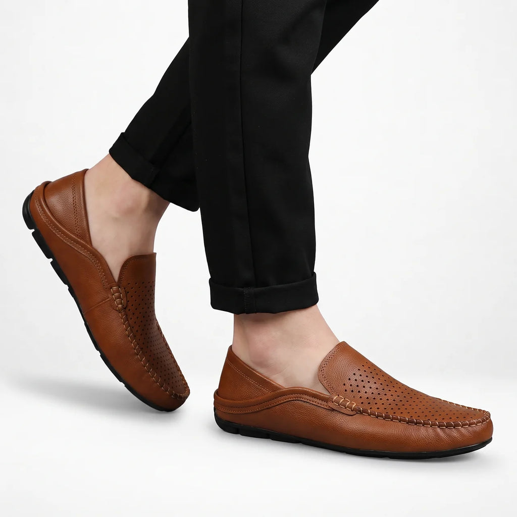 Mocassins Homme Cuir Slip-On