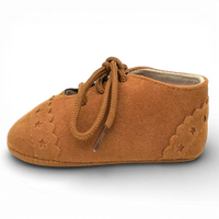 Mocassins Bébé Daim Lacets Franges