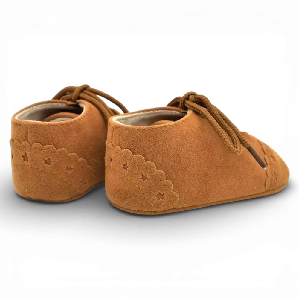 Mocassins Bébé Daim Lacets Franges