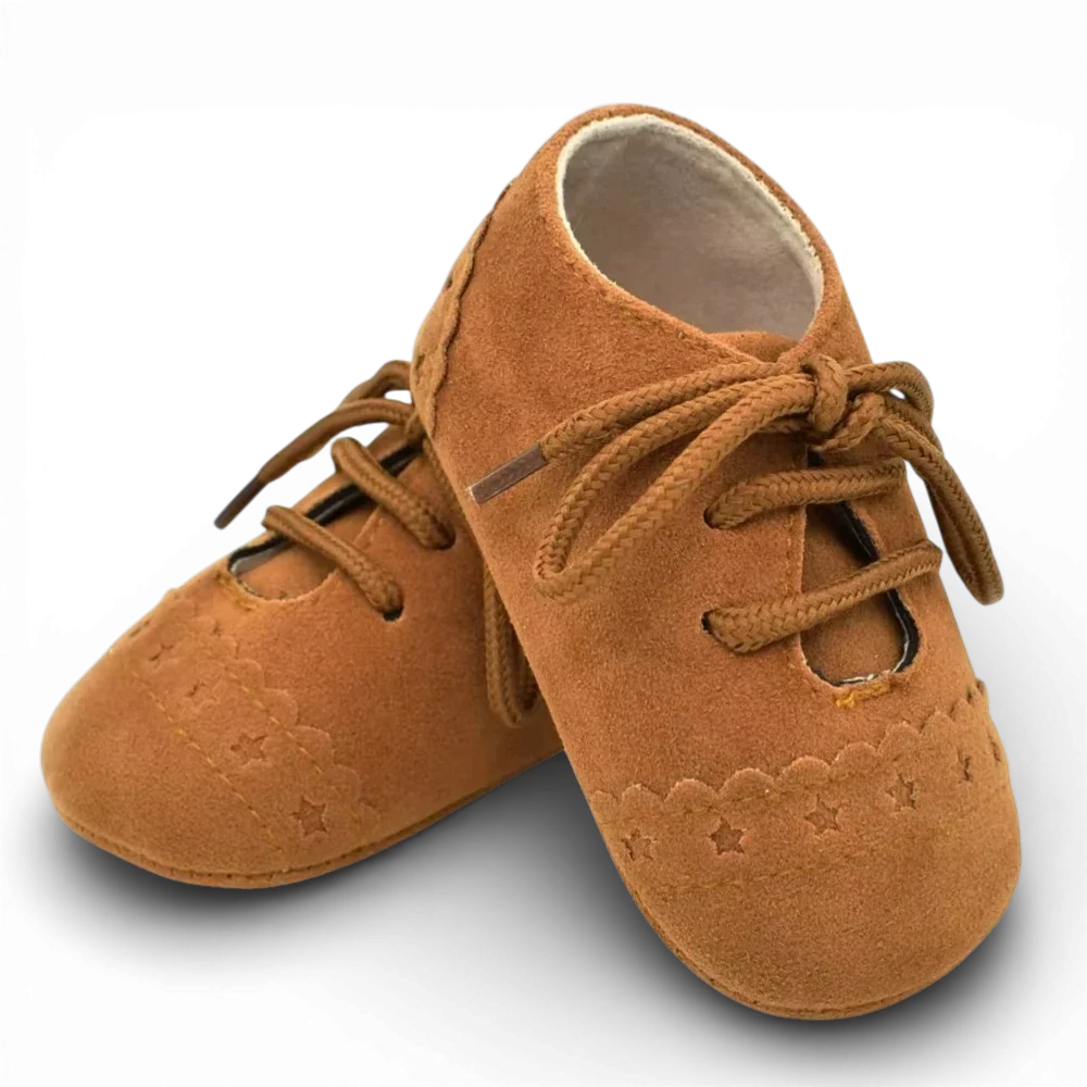 Mocassins Bébé Daim Lacets Franges