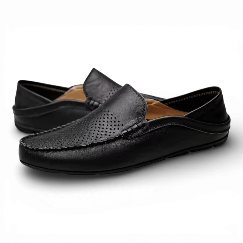 Mocassins Homme Cuir Italien Respirant