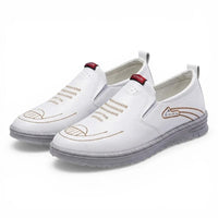 Mocassins Homme Cuir Couture Contrastée